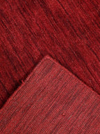 Rugsotic Carpets Hand Knotted Gabbeh Wool 5'x8' Area Rug Solid Red L00111