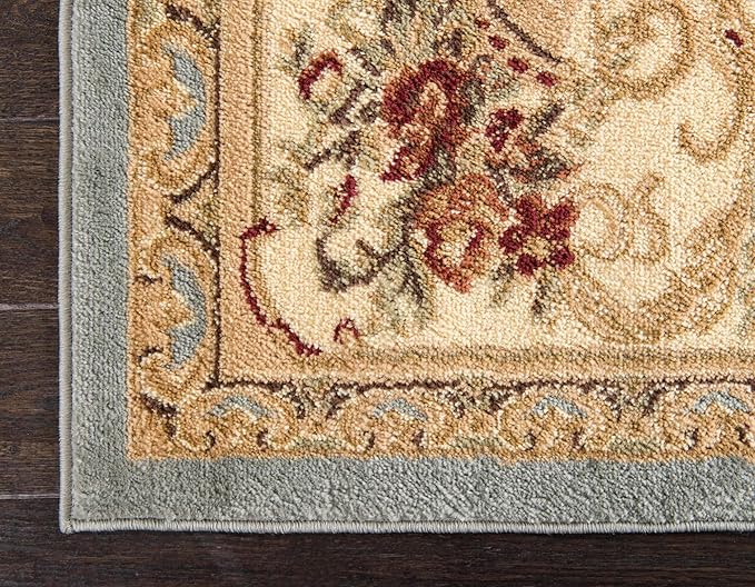 Unique Loom Versailles Collection Traditional Classic Floral Motif Area Rug (2' 2 x 3' 0 Rectangular, Slate Blue/ Ivory)