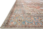 Loloi Loren Collection LQ-15 Terracotta/Sky 5'-0" x 7'-6" Area Rug