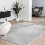 Abani Grey Area Rug for Living Room, Bedroom - Zen Reiki Pattern- 6' x 9' -Durable & Easy to Clean