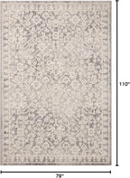 Loloi Magnolia Home by Joanna Gaines Gigi Collection GIG-01 Grey/Ivory 6'-7" x 9'-2" Area Rug