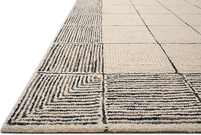 Loloi Chris Loves Julia Francis Collection FRA-02 Cream/Black 5'-0" x 7'-6" Area Rug
