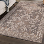 LUXE WEAVERS Moroccan Floral Beige 8x10 Area Rug for Living Room