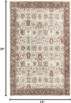 Keen Home Design 2x3 Rug - Machine Washable Entry Rug with Non-Slip Backing, Ideal for Enteryway, Kitchen, Bathroom, Laundry Room - Vintage, Easy Clean, Durable, Low Pile - (2' x 3')