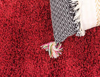 Unique Loom Solid Shag Collection Area Rug (6' 1" x 9' Rectangle, Cherry Red)