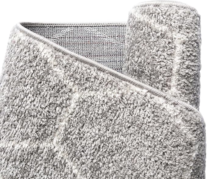 Unique Loom Trellis Frieze Collection Area Rug - Geometric (10' x 13', Light Gray/ Ivory)