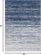 SAFAVIEH Adirondack Collection Area Rug - 5'5" x 7'7", Navy & Grey, Modern Ombre Design, Non Shedding & Easy to Clean, Ideal for Living Room, Bedroom, Office, Dining Space (ADR113E)