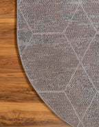 Unique Loom Trellis Frieze Collection Area Rug - Geometric (3' x 5' Oval, Blue Multi/ Ivory)