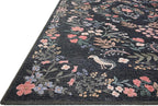 Loloi Rifle Paper Co. Maison Collection MAO-04 Tuileries Black 2'-6" x 7'-6", .19" Pile Height, Runner Rug