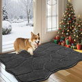 BSICPRO Dog Mat for Muddy Paws, 24x36 Low Profile Absorbent Dirt Trapper Door Mat, Non-Slip Washable Mud Mat for Dogs, Polyester Pet Rug Mat for Front Door Indoor, Patio, Entrance (Charcoal)