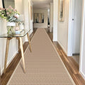 Rubber Runner Rug for Hallways Non Slip, Low Pile Long Laundry Room Mat Hall Jute Rug Runner Carpet Non Skid