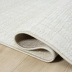 Abani Cream Area Rug - 5' x 8' - Living Room & Bedroom - Textured Weave Design - Indoor Use - Easy to Clean, Stain Resistant, Non-Shedding - Neutral Collection