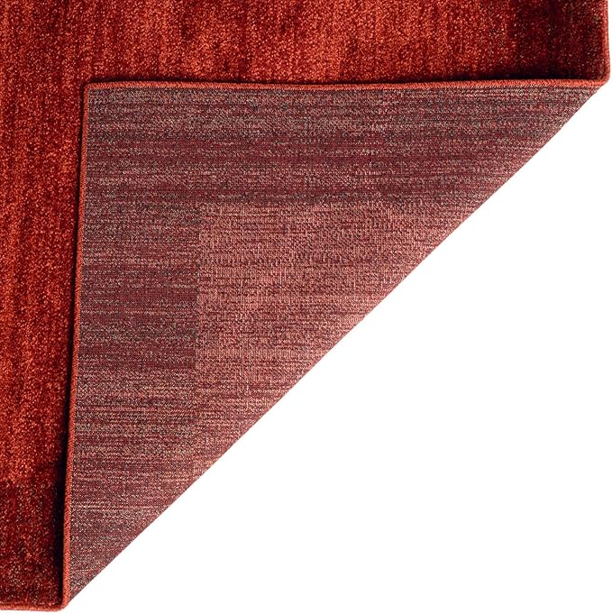 Rugs.com Angelica Collection Rug – 8 Ft Square Terracotta Medium Rug Perfect for Living Rooms, Kitchens, Entryways