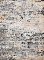 Rugs.com Leipzig Collection Area Rug – 8X11 Beige Low-Pile Rug Perfect for Living Rooms, Large Dining Rooms, Open Floorplans