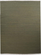 Rugsotic Carpets Hand Woven Flat Weave Kilim Wool 6'x9' Area Rug Solid Olive D00111