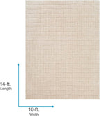 Livabliss x Our PNW Home Cascade Minimalist Striped Area Rug, 10' x 14', Light Brown