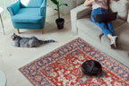 Keen Home Design 10x14 Rug - Machine Washable Area Rug with Non-Slip Backing, Ideal for Living Room, Dining Room, Bedroom - Vintage, Easy Clean, Durable, Low Pile Rug - (9'7" x 14')