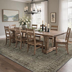 9x12 Area Rug Machine Washable Boho Rug for Living Room,Ultra-Thin Low Pile Carpet,Lightweight Indoor Printed Rug,Non Slip Floral Area Rug for Bedroom, Dining Room, Home Office,Vintage Sage Green