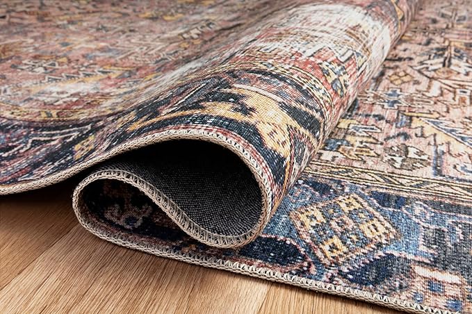 Loloi Chris Loves Julia Jules Collection JUL-02 Terracotta/Multi 3'-6'' x 5'-6'', .13" Pile Height, Accent Rug