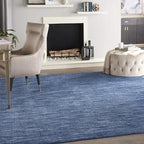 Nourison Home Nourison Essentials Navy Blue 9' x 12' Area Rug - Easy Clean, Non Shedding, Bed Room, Living Room, Dining Room, Kitchen (9' x 12')