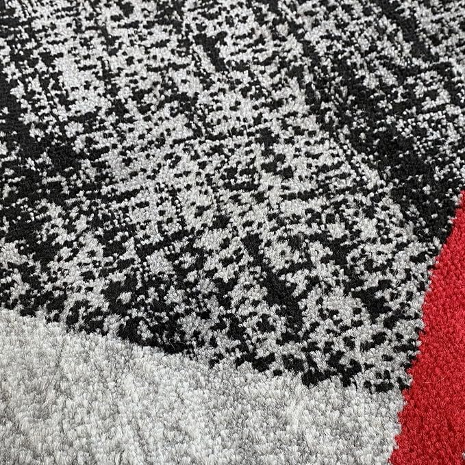 Persian-Rugs Luxe Weavers Victoria Collection 3895 Gray 7 ft x 10 ft Modern Abstract Geometric Stain Resistant Area Rug