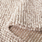 SAFAVIEH Natura Collection Area Rug - 3' Round, Beige, Handmade Wool Blend, Textured Design, Ideal for Living Room, Bedroom, Dining Space (NAT620B)