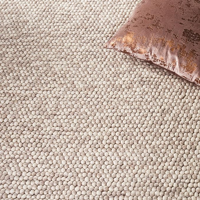 SAFAVIEH Natura Collection Runner Rug - 2' x 12', Beige, Handmade Wool Blend, Textured Design, Ideal for Hallway, Bedroom, Foyer (NAT620B)