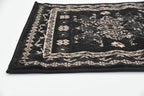 Unique Loom Taftan Collection Border Geometric Tribal Inspired Design Area Rug (2' 2 x 8' 2 Runner, Black/ Gray)