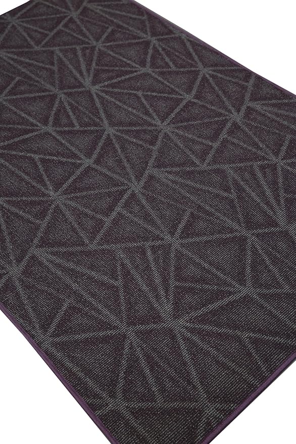 Furnish my Place Geometrical Pattern Indoor/Outdoor Refine Purple Rug, Abstract Area Rug, Home Decor Mat, Contemporary Rug for Living Room, Made in USA -3' x 4' Rectangle