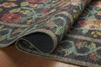 Loloi Rifle Paper Co. Rosa Collection RSA-01 Black 3'-9" x 5'-6" Accent Rug