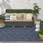Nourison Home Versatile Navy Blue 7' x 10' Area Rug - Easy Clean, Non Shedding, Bed Room, Living Room, Dining Room, Kitchen (7' x 10')