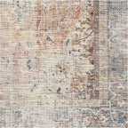RUGGABLE Washable Vintage Runner Rug – Sarrah Coral 2.5x10, Stain-Resistant, Non-Slip Hallway Runner – Machine Washable Rug for Hallway, Entryway, Living Room & Kitchen–with Standard Pad