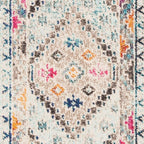 SAFAVIEH Madison Collection Accent Rug - 2'2" x 4', Blue & Yellow, Boho Diamond Distressed Design, Non-Shedding & Easy Care, Ideal for High Traffic Areas in Entryway, Living Room, Bedroom (MAD418K)