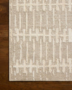 Loloi Amber Lewis Bexley Collection BEX-02 Taupe/Natural 6'-6" x 9'-3" Area Rug Neutral, Textured, Living, Bedroom, Dining, Carpet