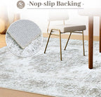 Area Rug 4x6 Vintage Rug, Machine Washable Vintage Distressed Medallion Rug Non-Slip Soft Low Pile Large Indoor Rugs for Bedroom Kitchen Dining Room Office(Taupe,4'x6')