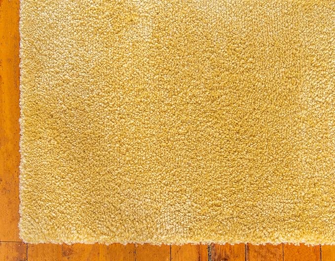 Unique Loom Solo Collection Area Rug - Calabasas (10' x 13' Rectangle, Yellow)