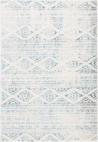 SAFAVIEH Area Rug 3x5 - Tulum Collection - Ivory & Turquoise, Moroccan Boho Tribal Design, Non-Shedding & Easy to Clean, Ideal for Entryway, Foyer, Accent Space, Bedroom (TUL272E)