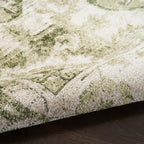 Nourison Home Astra Machine Washable Ivory Green 2'2" x 10' Area Rug - Easy Clean, Non Shedding, Bed Room, Living Room, Dining Room, Kitchen (10' Runner)