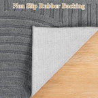 Pauwer 9x12 Washable Area Rugs for Living Room Modern Grey Solid Color Soft Fluffy Rugs for Bedroom Non Slip Boho Accent Indoor Mat Floor Carpet Cover for Kids Room Dining Room Kitchen Office