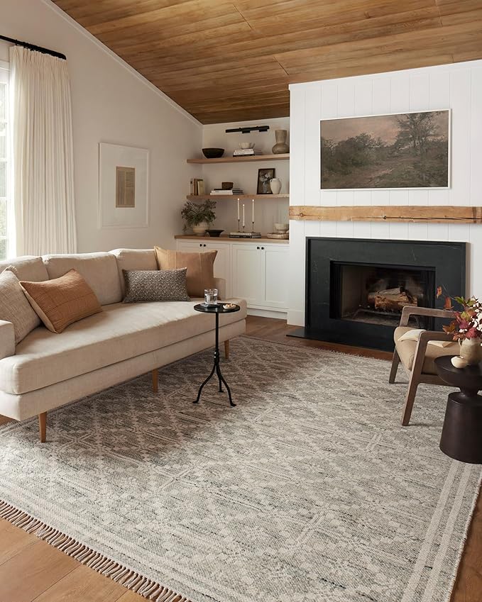 Loloi Angela Rose Rivers Collection RIV-02 Lagoon/Ivory 7'-9" x 9'-9" Reversible Area Rug