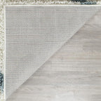 SAFAVIEH Dallas Shag Collection Area Rug - 6' Square, Ivory & Red, Trellis Design, Non-Shedding & Easy Care, 1.5-inch Thick Ideal for High Traffic Areas in Living Room, Bedroom (SGD257R)