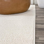 JONATHAN Y Haze Solid Low-Pile Cream Indoor Area Rug 6x9, Coastal,Bohemian,Minimalist,Classic, Easy-Cleaning for Living Room,Bedroom,Kitchen,Pet Friendly,Non-Shedding (SEU100T-6)