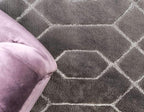 Marilyn Monroe Glam Collection Area Rug - Trellis (2' x 3' 1' Rectangle, Gray Silver/ Silver)