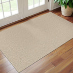 EARTHALL Washable Area Rug 3x5 Ft Non Slip Rugs for Entryway, Braided Rubber Backed Throw Rugs Door Mat Indoor Outdoor Entrance, Cotton Woven Carpet for Kitchen Foyer Front Door, Send/Beige