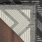 Nourison Home Versatile Charcoal Black 7' x 10' Area Rug - Easy Clean, Non Shedding, Bed Room, Living Room, Dining Room, Kitchen (7' x 10')