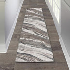 LUXE WEAVERS Lagos Collection 7983 Grey 2x7 Art Deco Area Rug