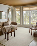 Loloi Magnolia Home by Joanna Gaines Henley Collection HNY-01 Ivory/Silver 3'-6" x 5'-6" Accent Rug
