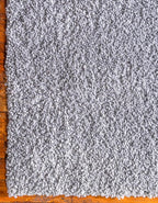 Unique Loom Davos Shag Collection Area Rug - Solid (2' 7" x 16' 5" Runner, Sterling)