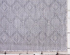 Unique Loom Outdoor Trellis Collection Area Rug - Tribal Trellis (2' x 8' Runner, Gray/ Black)