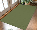 KOZYFLY Rugs for Entryway 3x5 ft Washable Area Rug Non Slip Rubber Backed Entry Rug Woven Indoor Door Mat Cotton Kitchen Rugs Floor Carpet for Entryway, Foyer, Backdoor, Bright Green/Earthy Green